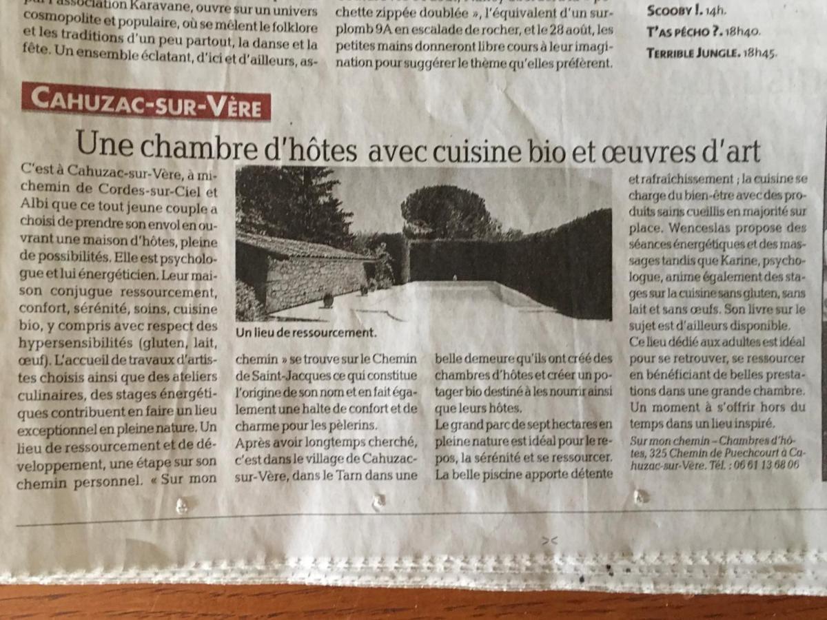 Sur Mon Chemin Chambres D'Hotes Cahuzac-sur-Vère Zewnętrze zdjęcie